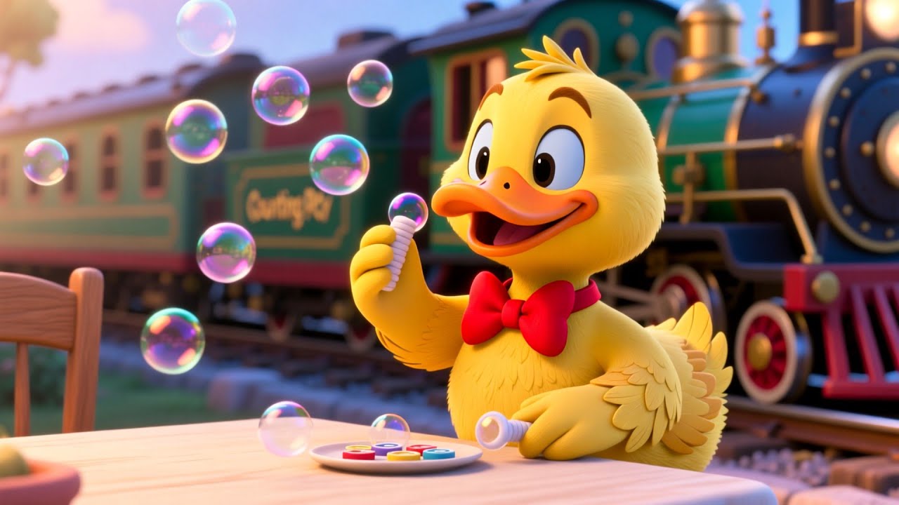 Choo Choo Bubble Show 🚂🫧 | Fun Learning Song for Kids | Playful Nursery Rhyme