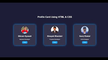 Profile Card Design with HTML & CSS