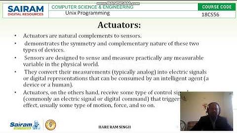 Lecture Video 1 17CS81 Module2  Actuators Hare Ram Singh