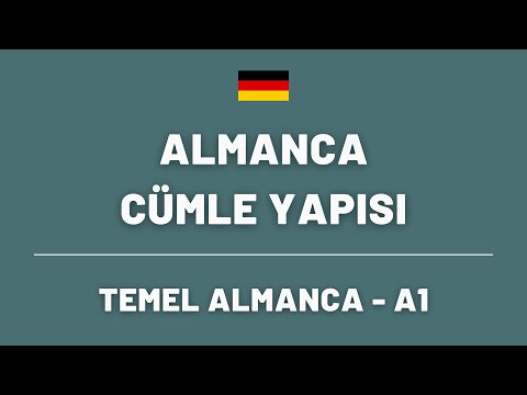 ALMANCA CÜMLE YAPISI | TEMEL ALMANCA #almancaöğreniyorum