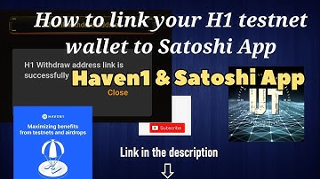 Haven1 & Satoshi App | How to link H1 testnet wallet address to Satoshi app for $H1 withdrawals