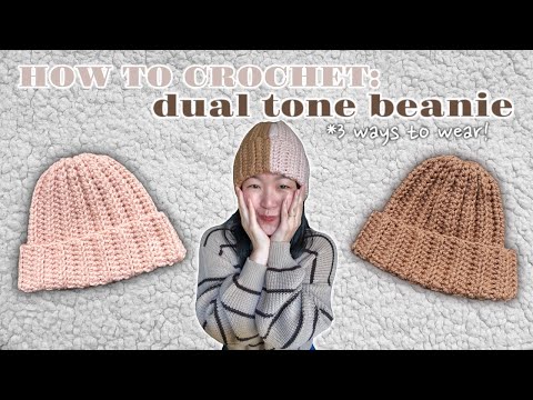 Chunky Two Tone Beanie Hat Tutorial for ✨BEGINNERS✨ - YouTube display picture 3