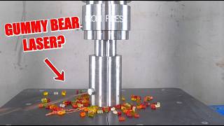 How Small Hole Can Gummy Bears Be Pushed Through with Hydraulic Press?