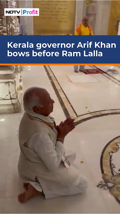 Kerala Governor Arif Mohammad Khan Prays At Ayodhya’s Ram Mandir, Bows Before Ram Idol #viral