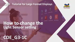 CDE_G3-1C | How to change the light sensor setting