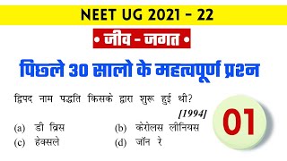 जीव जगत | Part - 1 | Biology in hindi | Previous Year Questions | Neet UG 2021 screenshot 5