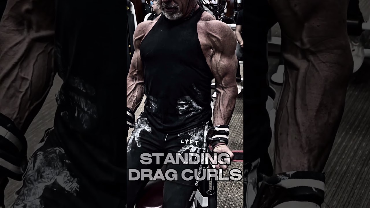 STANDING DRAG CURLS IN SEATED BICEP CABLE MACHINE #biceps #workout #motivation #muscle #workouttips