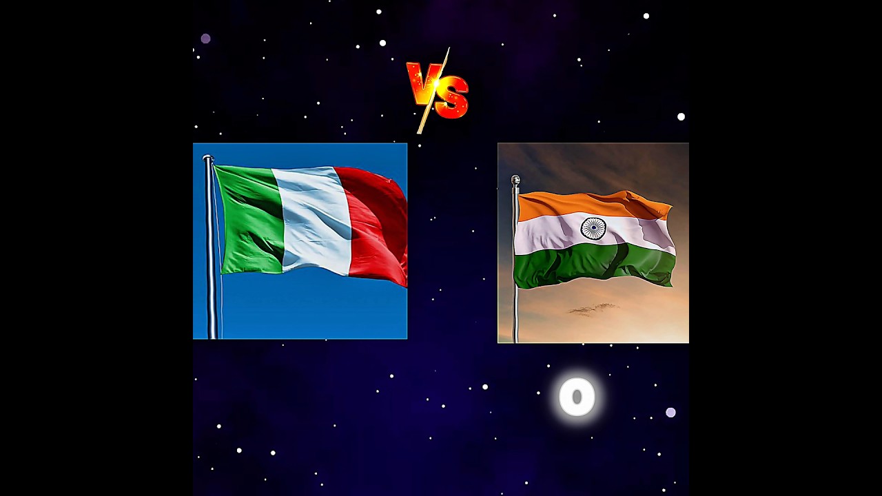 India Flag 🇮🇳 Vs Italy Flag 🇮🇹 Comparison 