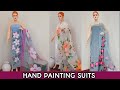 Suit painting  punjabi suit painting  fabric painting  duptta painting  water textile paint