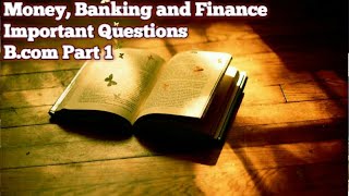 Money, Banking and Finance (B.com-Part 1) Important Questions Urdu/ Hindi