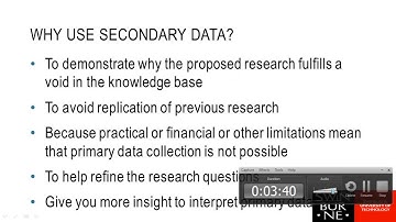 Week 2 - Primary & Secondary Data