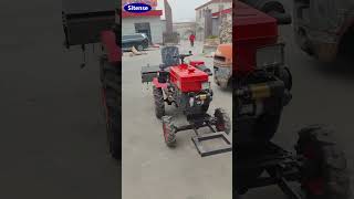 Compact Tractor Equipped with Micro Cultivator Tiller #rotarytiller #tractor #cultivator #tiller