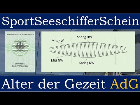 Sportseeschifferschein Prüfung Navigation Alter der Gezeit: Spring- Mitt- Nippzeit Teil 1