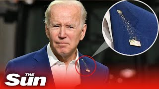 Bird POOS on US President Joe Biden during Iowa speech A BIRD pooped on President Joe Biden during his infrastructure speech today in Iowa, as he's been trolled for .talking s***. on ..., From YouTubeVideos