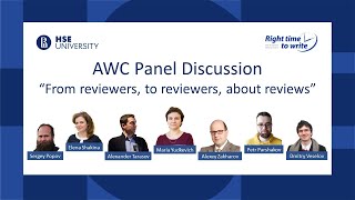 From reviewers, to reviewers, about reviews // AWC panel discussion screenshot 5