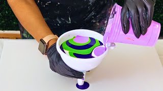 Easiest Abstract Art Pouring Technique Beautiful FluidArt