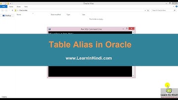 Table Alias in Oracle