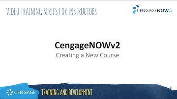 CengageNOWv2: Create a New Course
