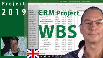# 4.1 MS Project 2019  ● CRM Project ● How to use WBS to  number tasks