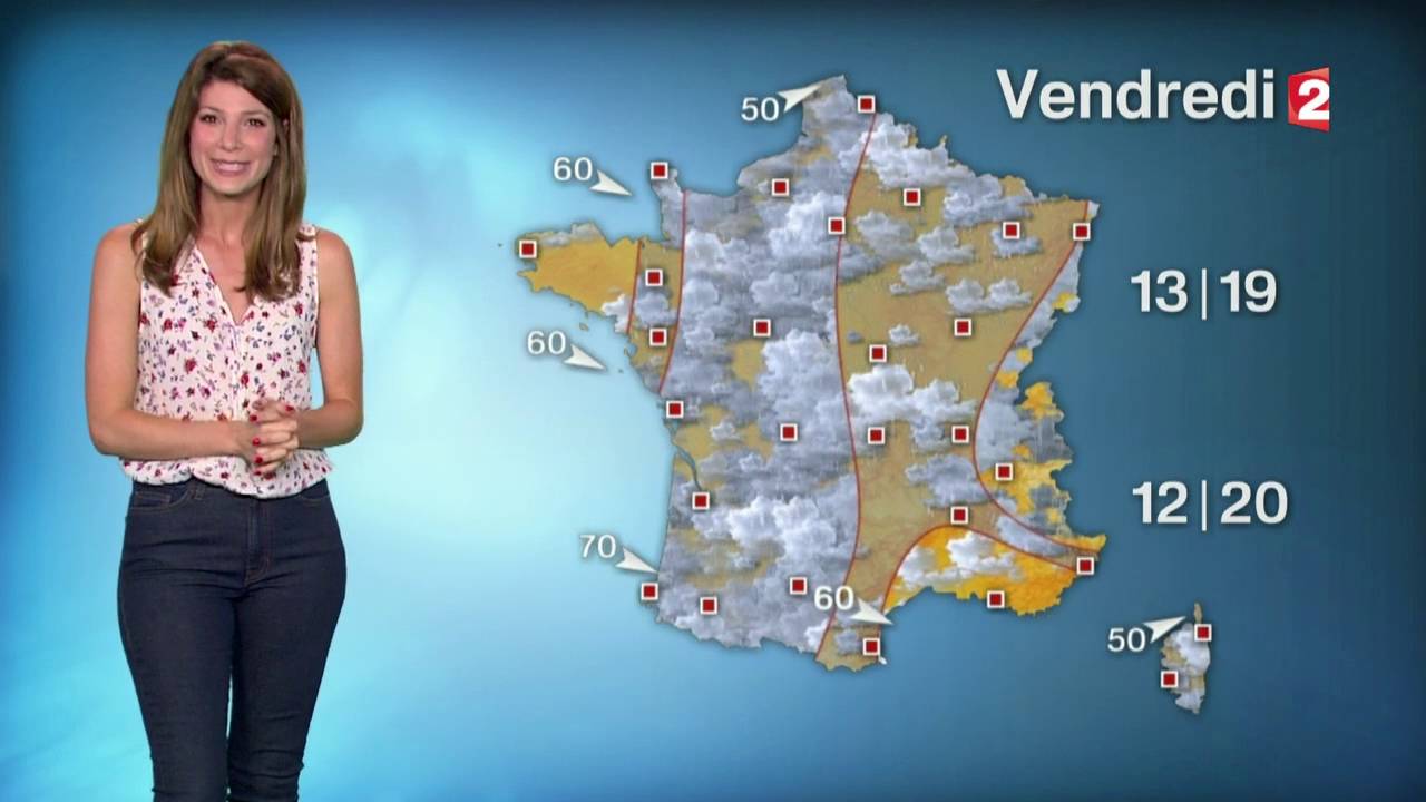 LA METEO de CHLOE NABEDIAN le 2016 09 14 MIDI sur FRANCE 2