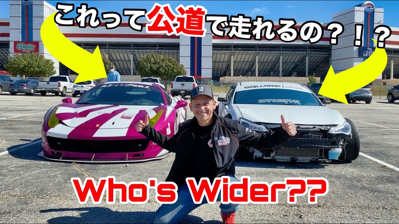 車検通らない同士 日本ではありえない アメリカだからこそ自由な改造 フォーミュラドリフトプロ選手田口和也のピットエリアにお邪魔しました Youtube