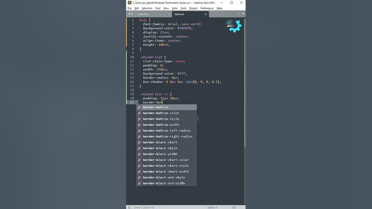 Simple List Using HTML and CSS - YouTube
