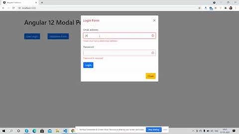 Angular 12 Modal Popup Forms Working Demo