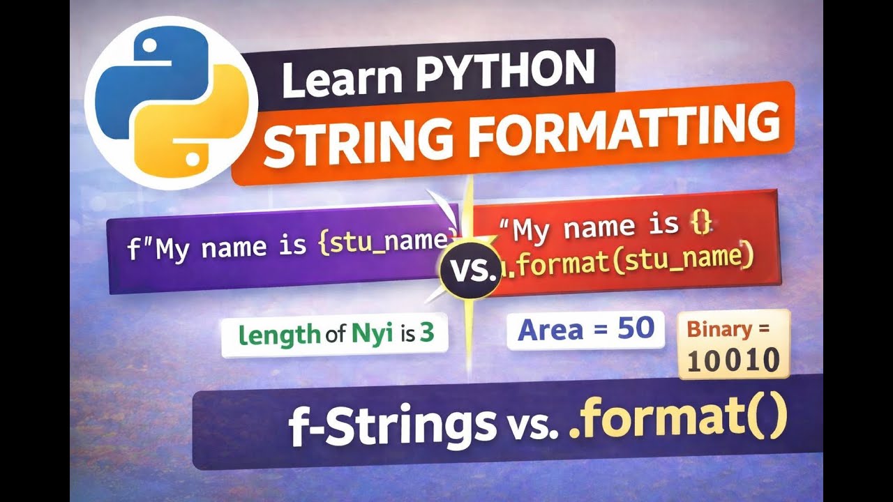 Learn Python String Formatting in One Video (Beginner Friendly)