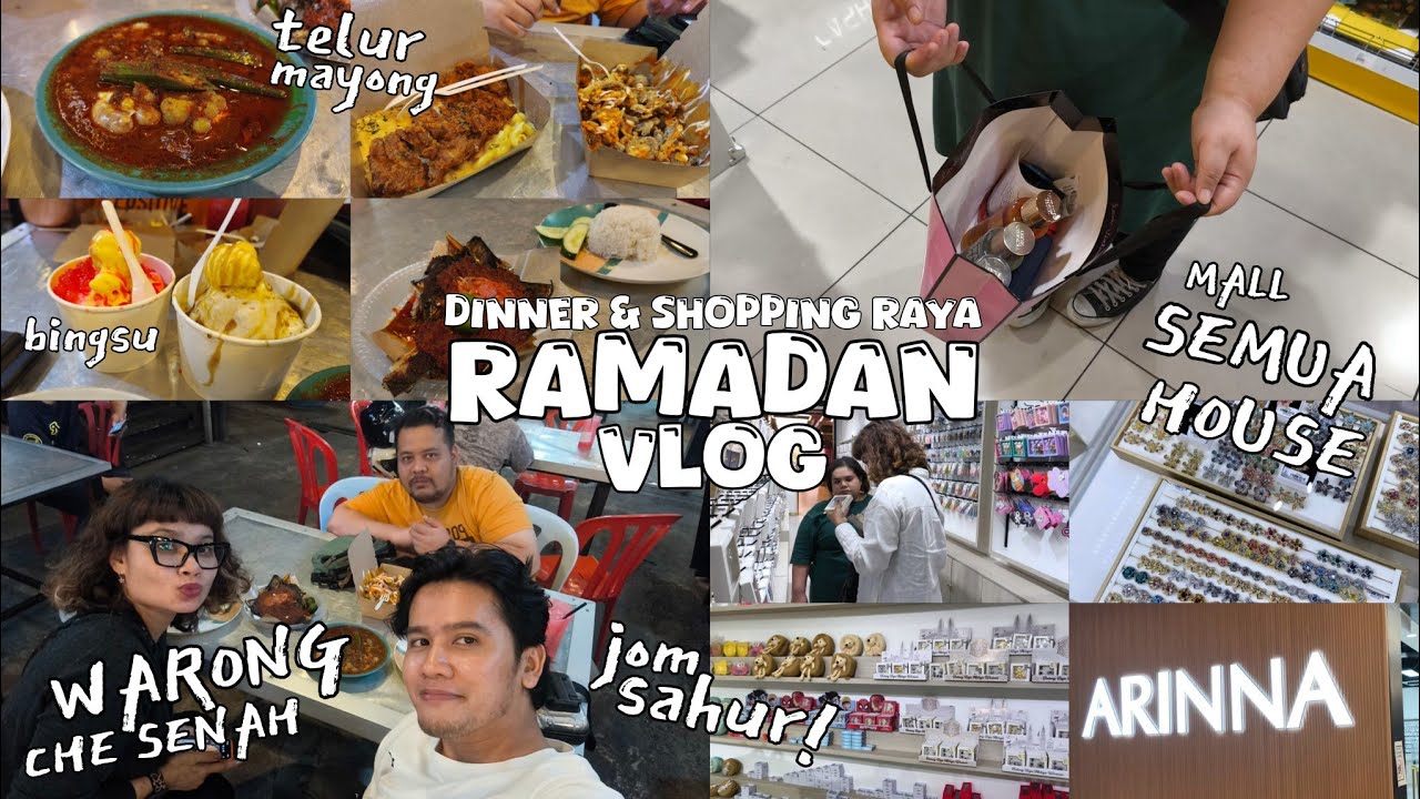 VLOG SAHUR DI WARONG CHE SENAH KL | RAYA SHOPPING VLOG DI SEMUA HOUSE MALL & M3 MALL !
