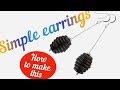 How to make the Black Beehive earrings