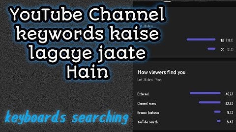 How To Add Keyword To Your YouTube Channel | Channel Keyword Kaise lagaye in 2022