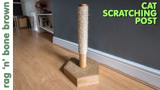 Making A Cat Scratching Post  Using Pallet Wood and Concrete