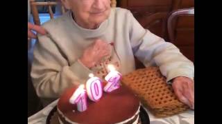 102 Year Old Grandma Blow Out Her Teeth While Celebrating Her Birthday 102 Year Old Grandma Blow Out Her Teeth While Celebrating Her Birthday