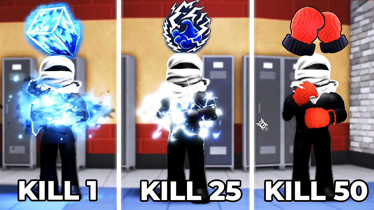 I Got a KILL with EVERY SKIN in Roblox Fight In A School