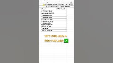 Excel LOWER Function Explained in 30 Seconds! | #excel #shorts