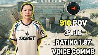 910 POV + VOICE COMMS (34-16) Rating 1.87 CS2 FACEIT EU