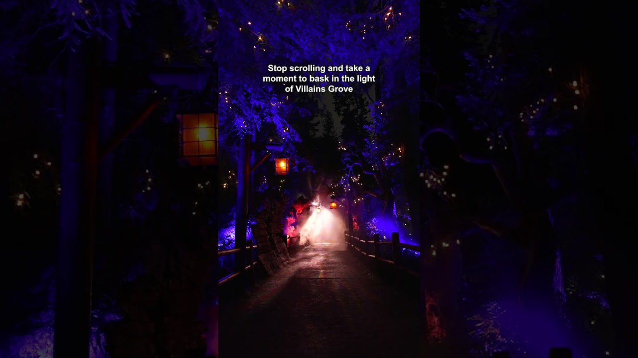 NEW AMBIENCE VIDEO! Step into the shadows of Villains Grove at Oogie Boogie Bash  #POV #DisneyParks