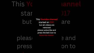 This Youtube channel started on 2017 but no videos are there, subscribe to know reason.