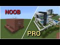 what kind of house will a noob build vs a pro Minecraft player. v4