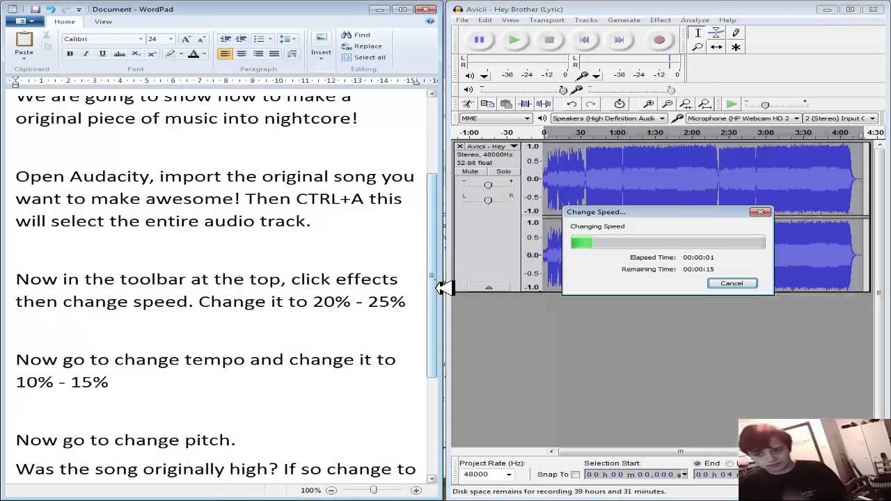 How To Make Nightcore In Audacity