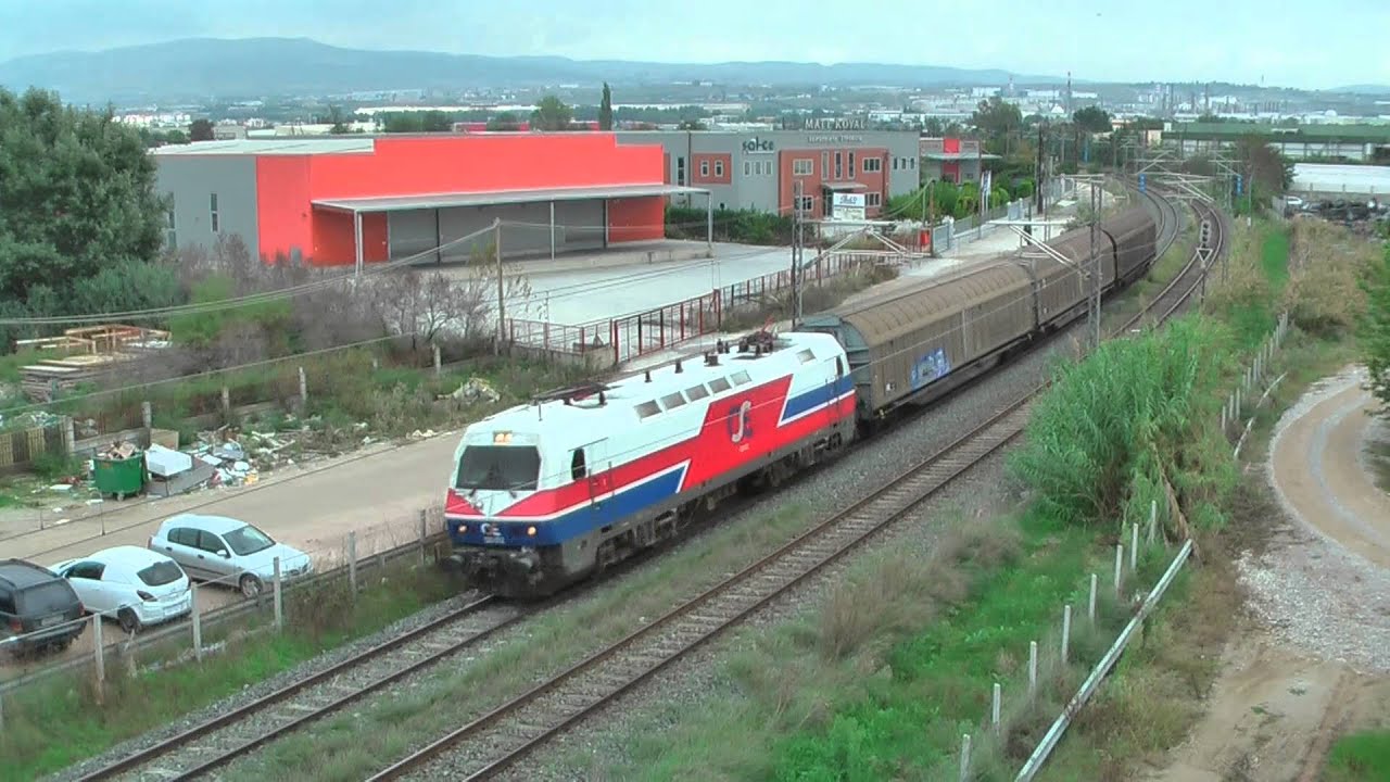 Trains at central Macedonia Greece September November 2015. YouTube