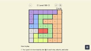 QUICK SOLVE | Play Queens Level 189