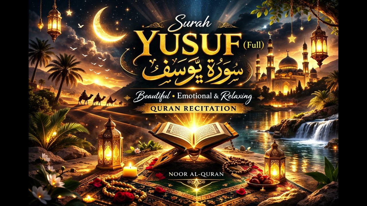 Surah Yusuf (Full) | سورة يوسف | Beautiful Emotional & Relaxing Quran Recitation | Noor Al-Quran