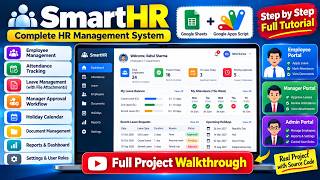 Build a Complete HR Management System in Google Sheets & Apps Script | SmartHR Full Tutorial #hrms