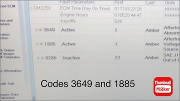 Cummins isb 6.7 codes 3649,1885