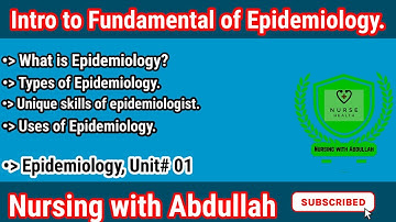 Introduction to fundamental of epidemiology in urdu hindi| bsn 6th,Unit# 1| epidemiology|