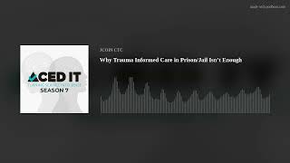 Why Trauma Informed Care in Prison/Jail Isn’t Enough