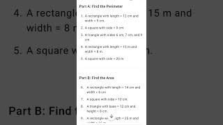 #area perimeter worksheet complete kre