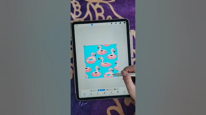 🦩 Making a Half-Drop Pattern in #Procreate! #digitalart #fun