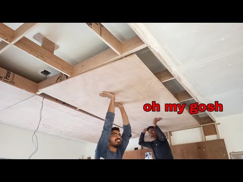 How to led panel merge into wooden ceiling ! pt.5  led panel ceiling making